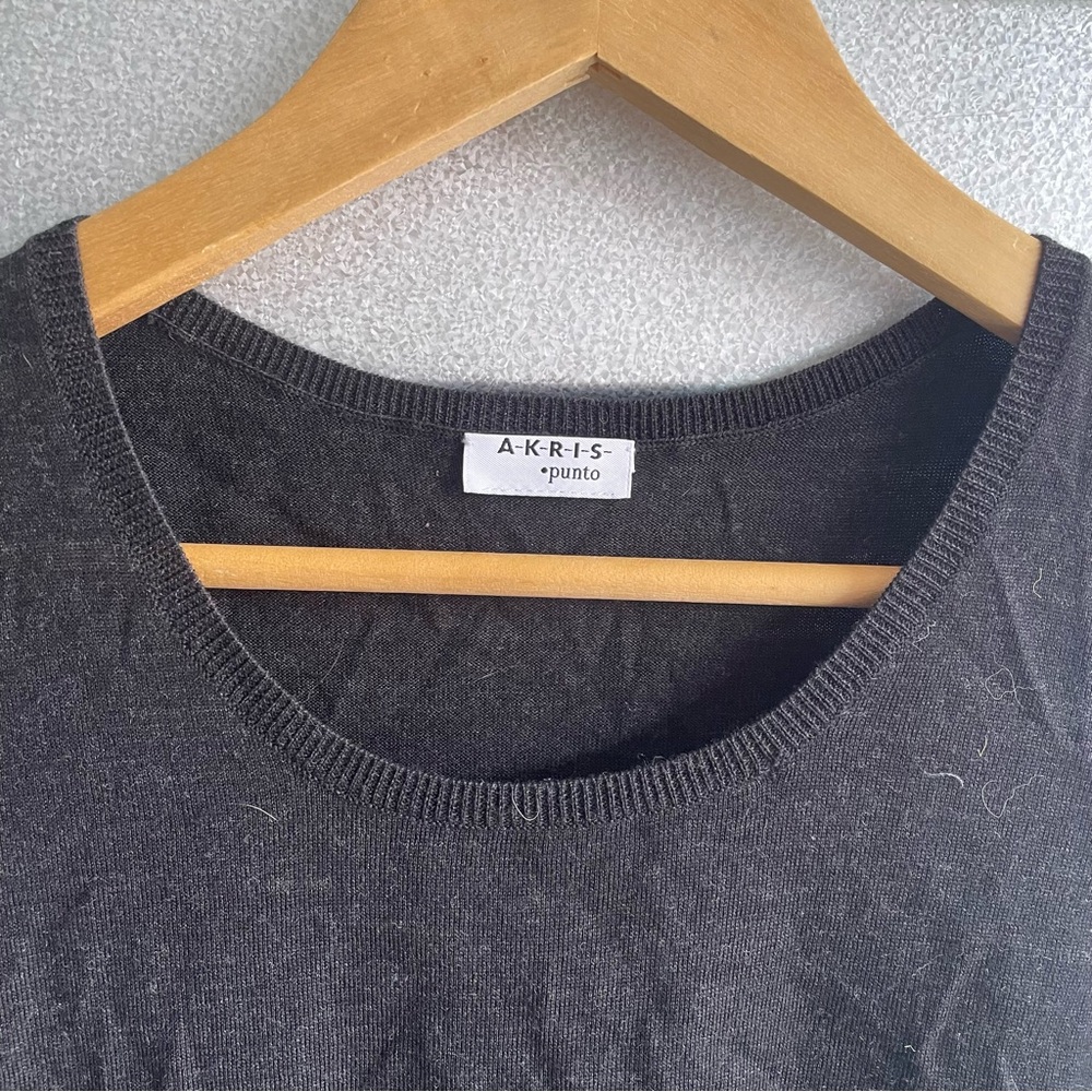 Akris Punto charcoal wool sleeveless sweater tank - Picture 3 of 6